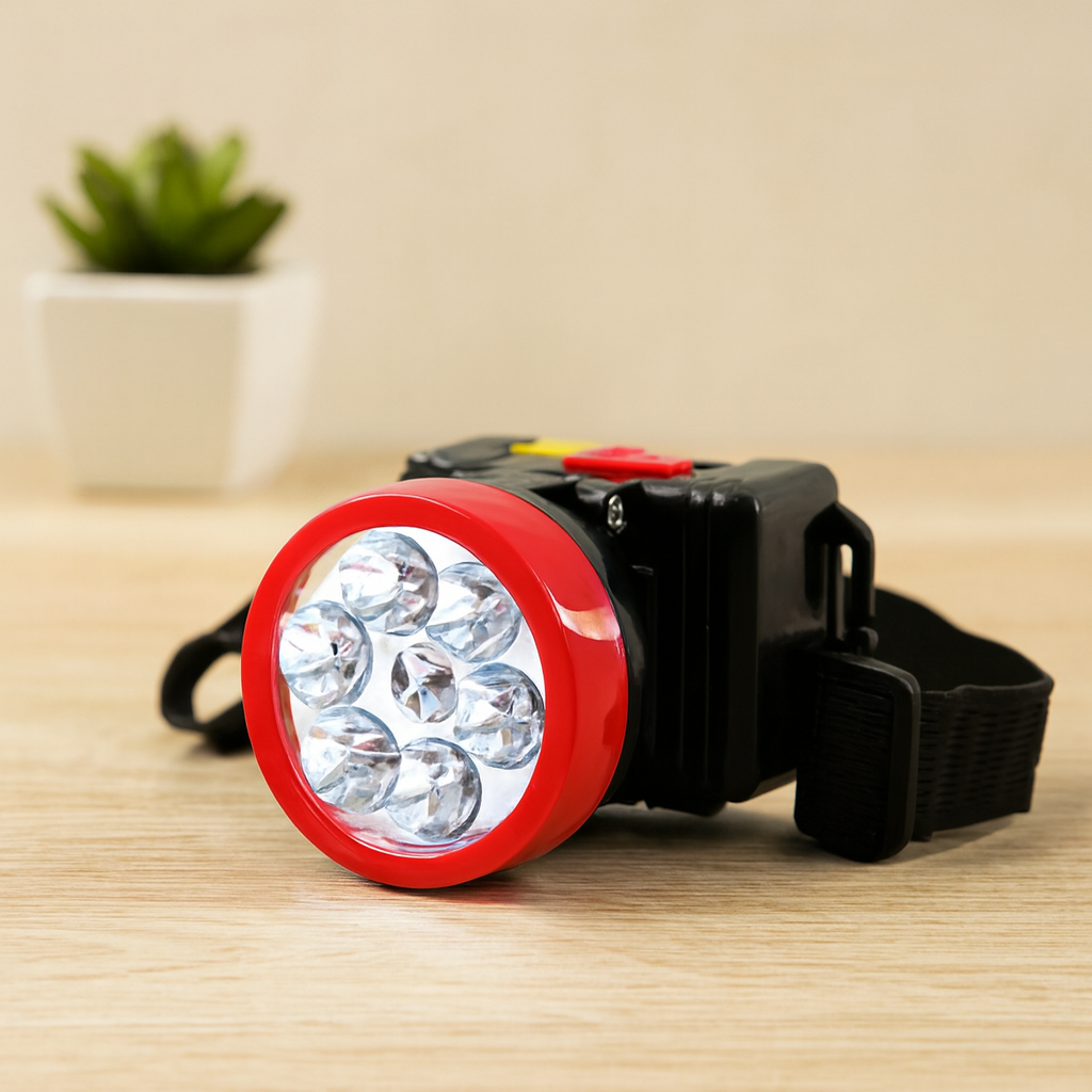 Şarjlı 6 LED 2W Kafa Lambası - Ayarlanabilir Işık