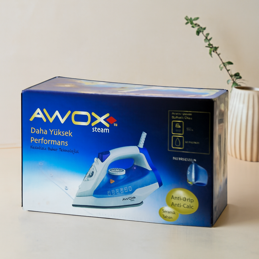 Buharlı Ütü Seramik Taban 2600W 490ml 360° Kablo