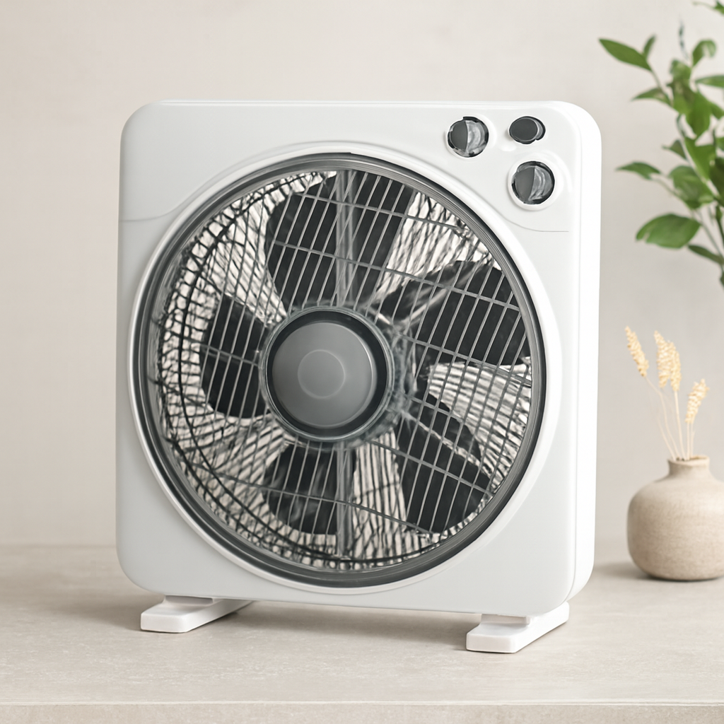 12 inç Kutu Vantilatör 40W 3 Kademe Zaman Ayarlı