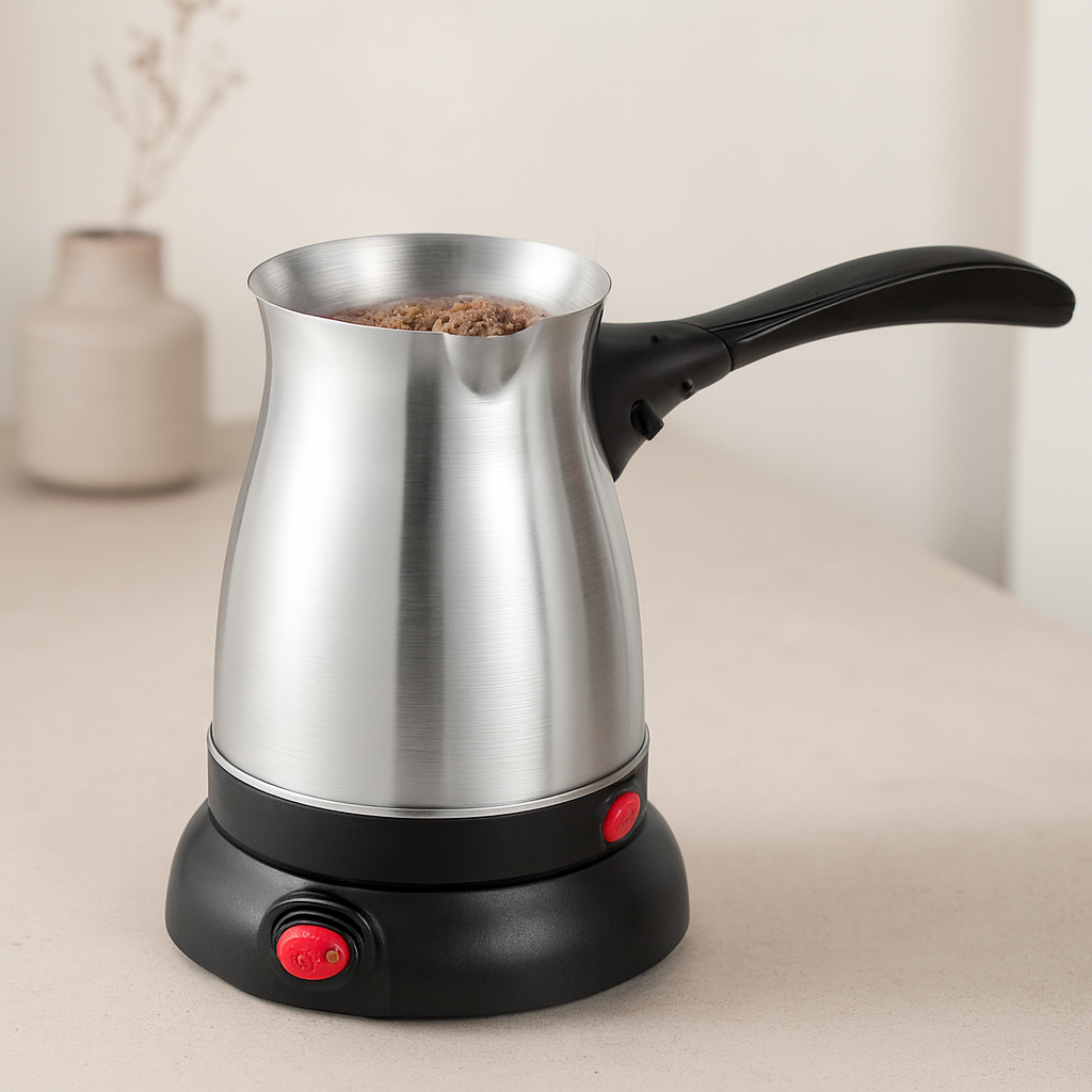 Elektrikli Cezve 600W 500ml – 6 Fincan 360° Kablosuz