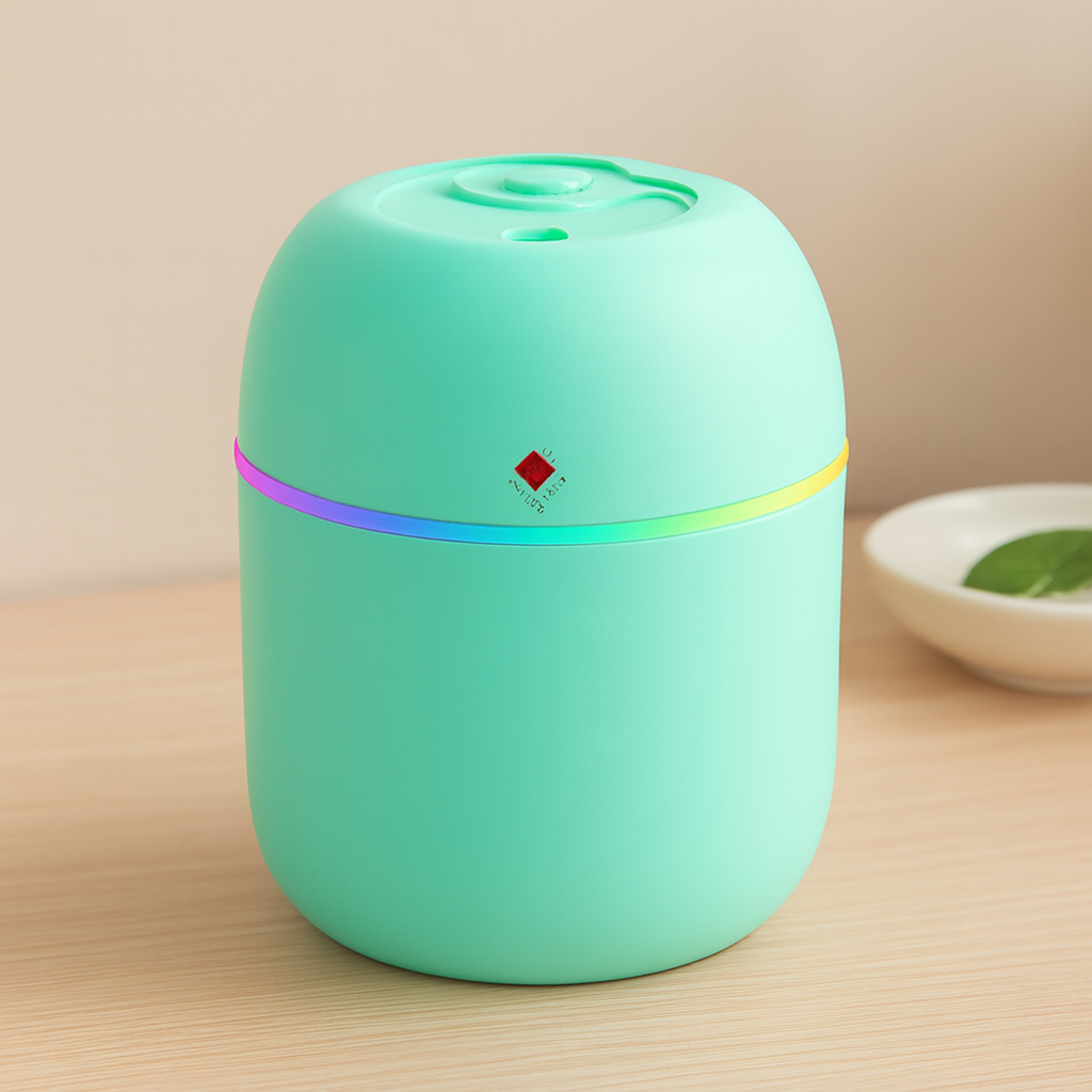 Mini USB Hava Nemlendirici ve Aroma Difüzör (LED, Taşınabilir)