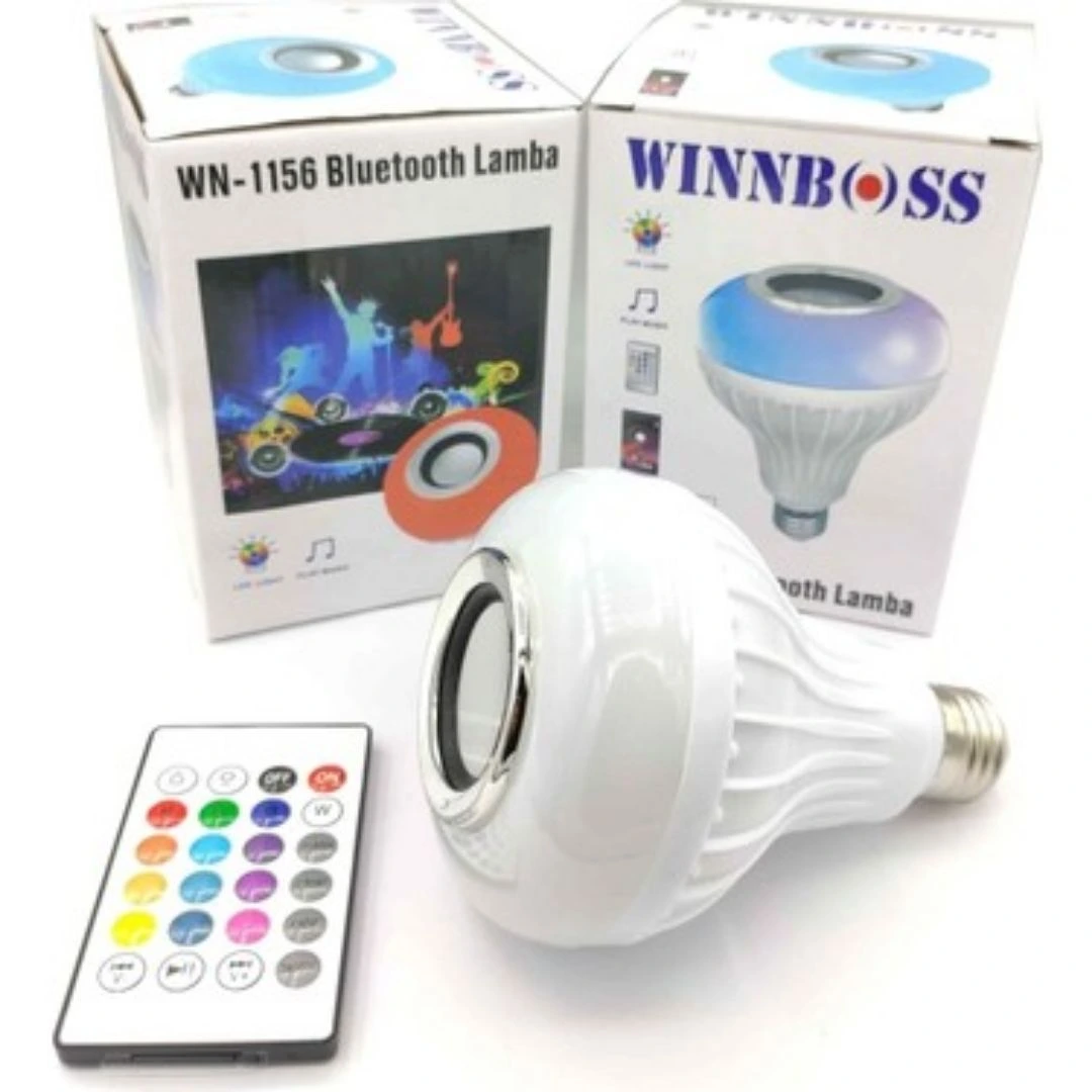 Bluetooth'lu Hoparlörlü LED Ampul