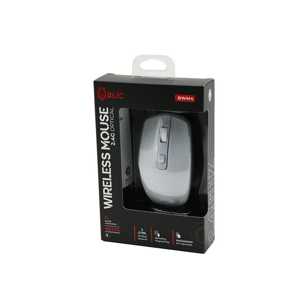 Kablosuz Mouse 1600 DPI Beyaz