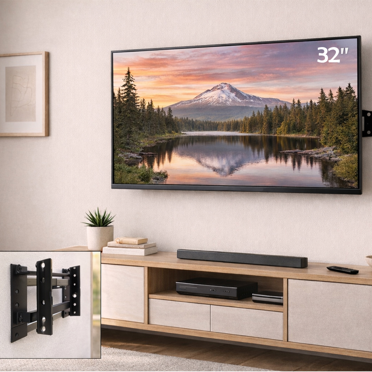 32-44" LCD/LED Sabit TV Askı Aparatı 56x140 cm