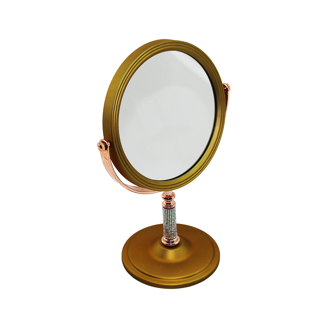 Makyaj Aynası 17.5 cm Çift Taraflı Bronz-Gümüş