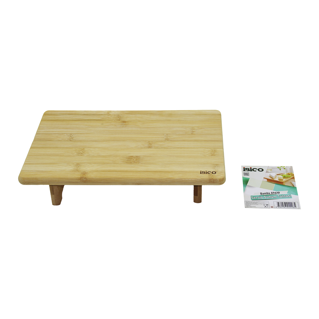Bambu Ahşap Dikdörtgen Sunum Panosu 32.5x21.5 cm Ayaklı 5 cm