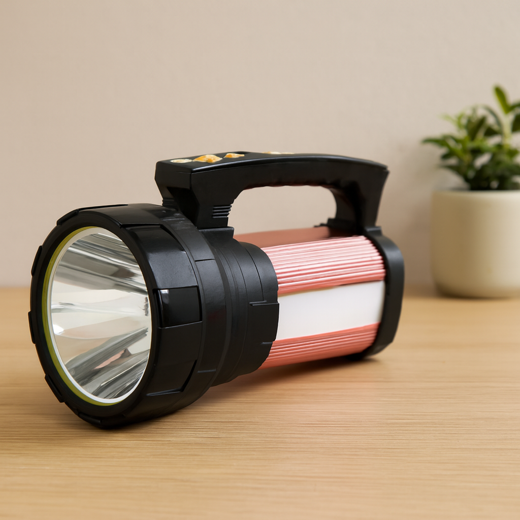 Şarjlı 2in1 El Feneri ve Projektör 15W COB + 28 LED Powerbank Su Geçirmez