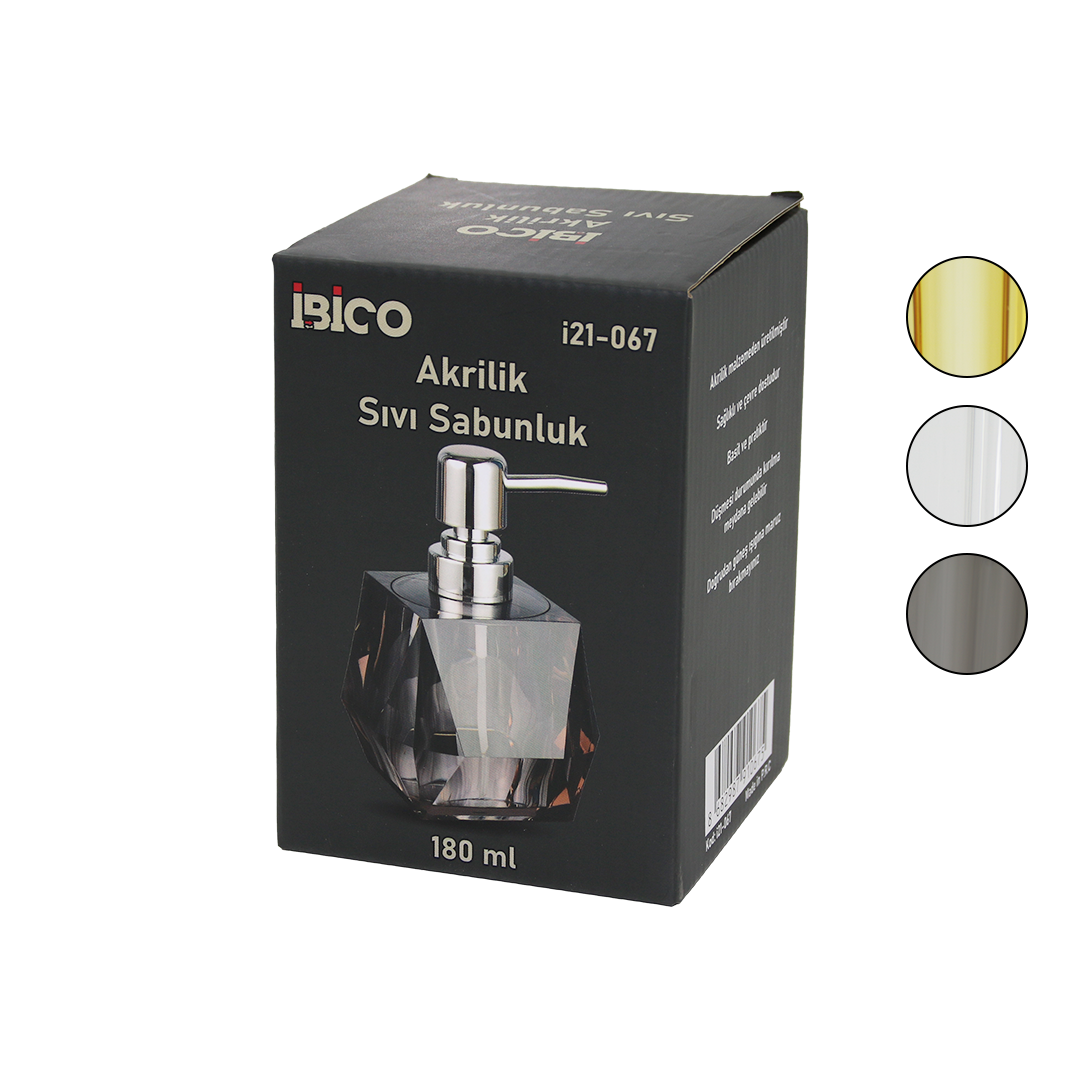 Sıvı Sabunluk 180 ml Akrilik Mika Kristal görsel 2