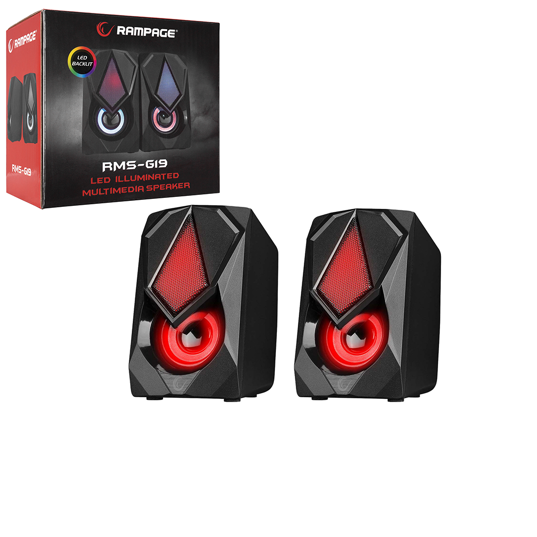 USB RGB 2.0 1+1 Multimedya Hoparlör Seti Siyah 5W