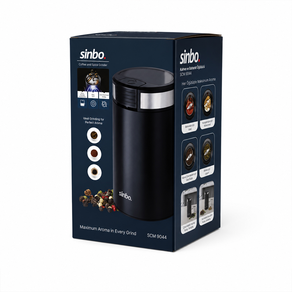 Kahve & Baharat Öğütücü 200W, 50g Çelik Bıçak