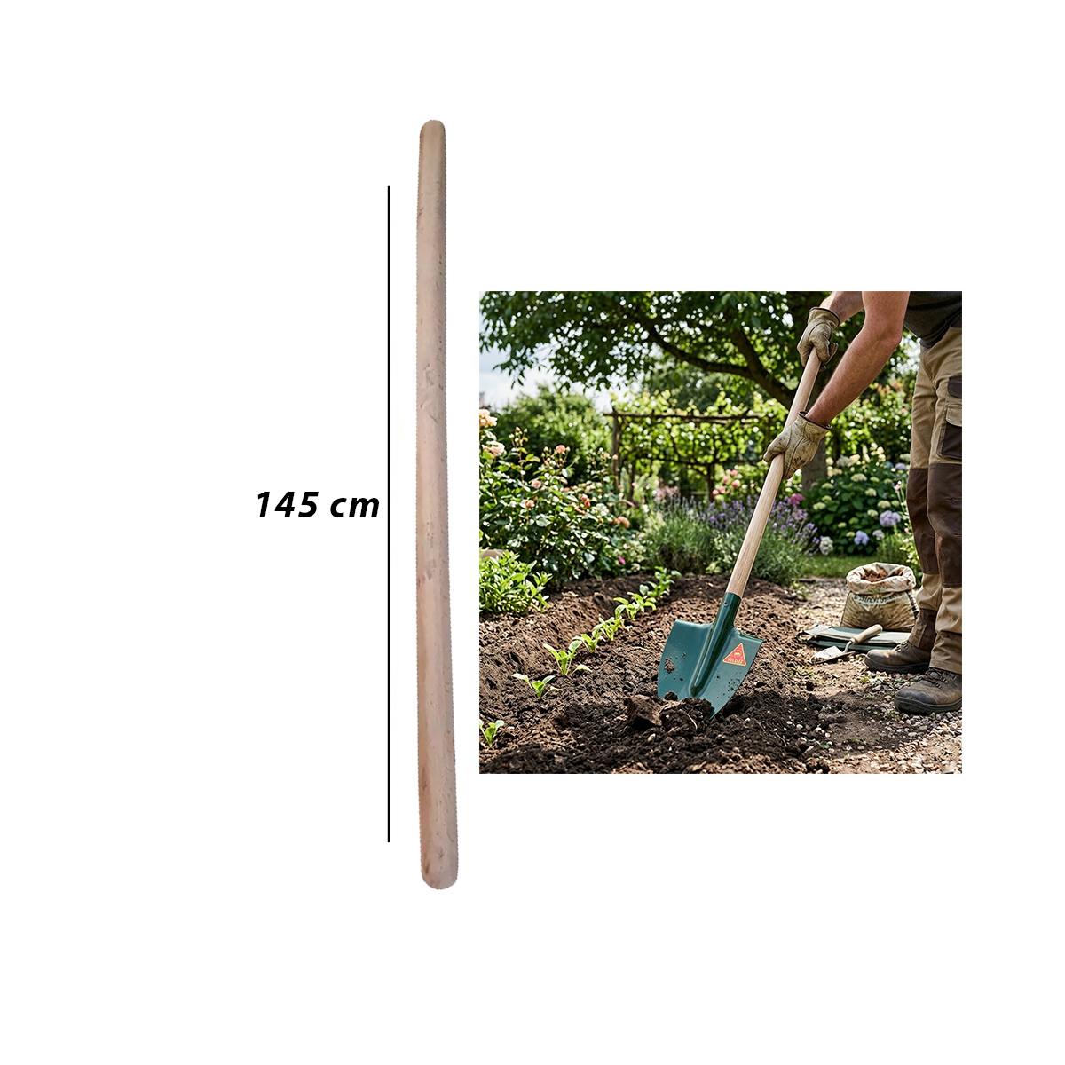 145 cm Ahşap Kürek Sapı