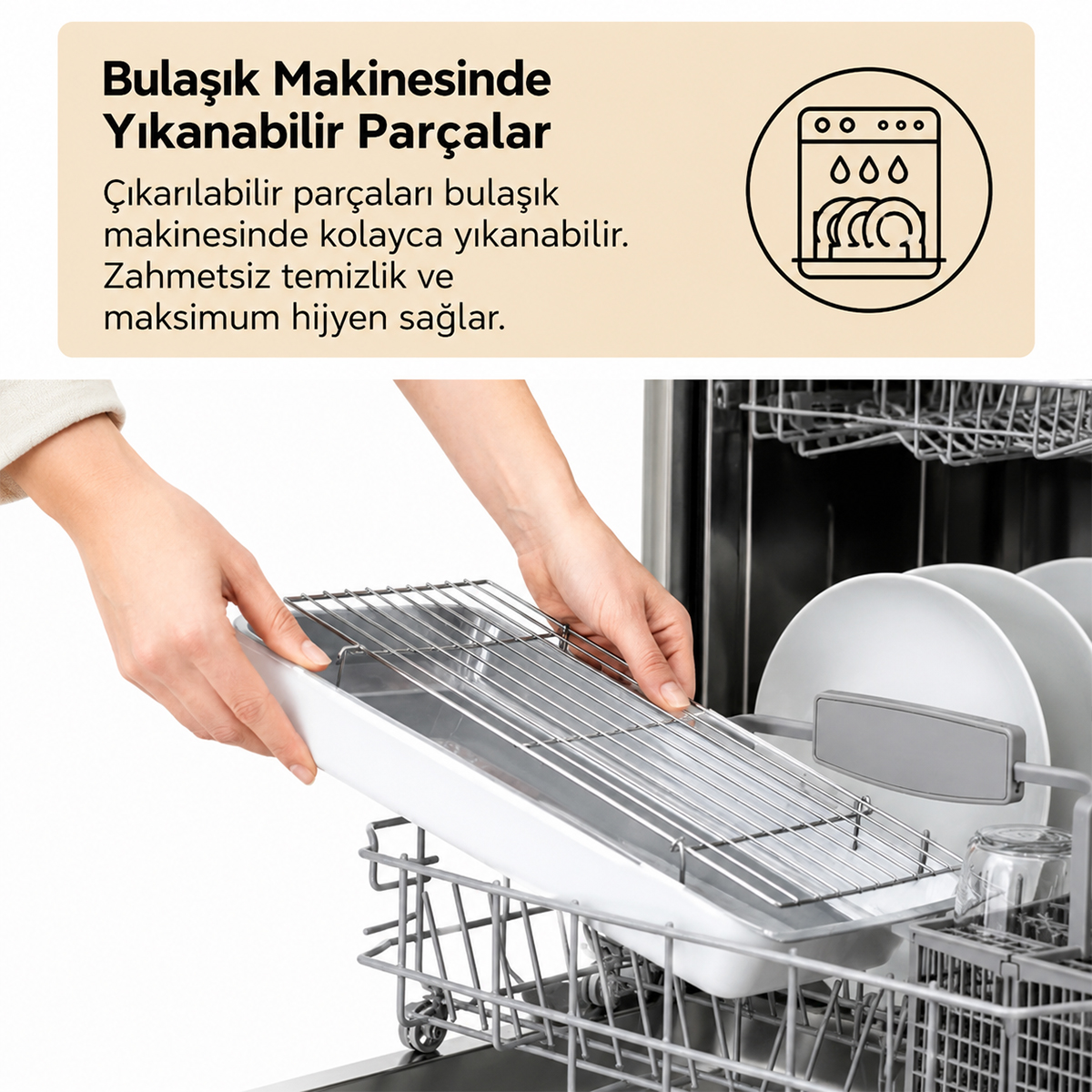 Elektrikli Dumansız Izgara 2000W - Termostatlı Yapışmaz