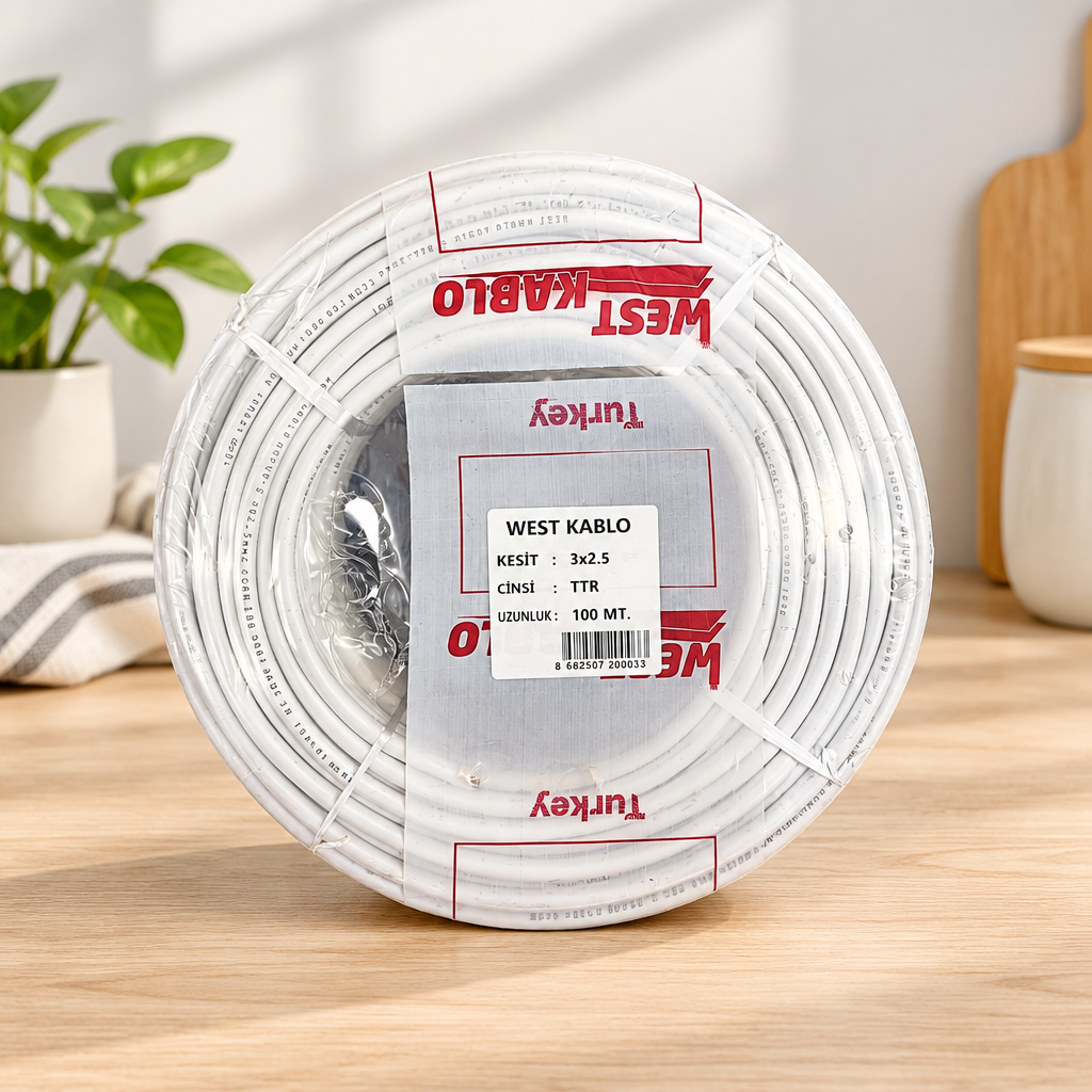 3x2,5 mm Ttr Elektrik Kablosu 100 metre