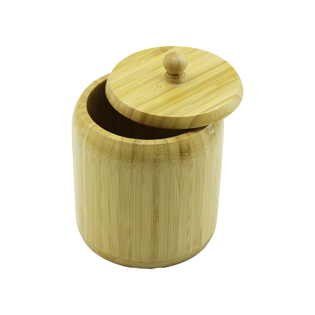 Ahşap Bambu Kapaklı Şekerlik Ø11.3 cm