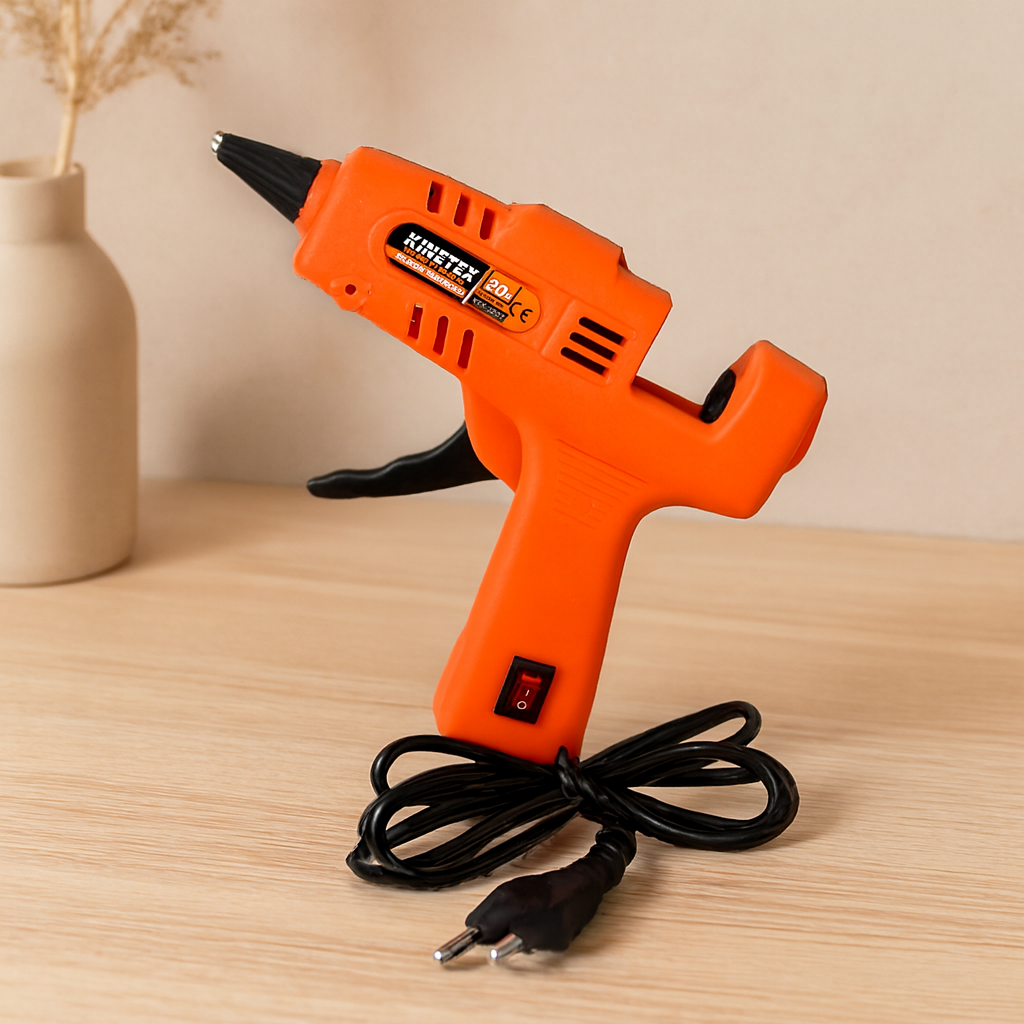 20W Anahtarlı Mini Sıcak Silikon Tabancası (İnce Mum Uyumlu)