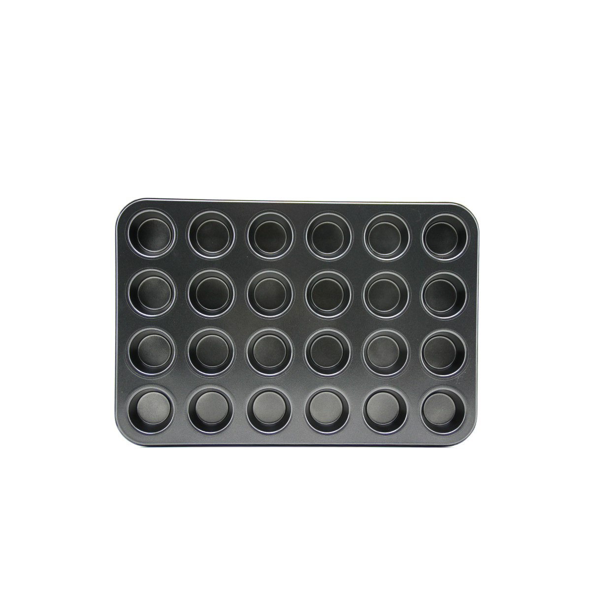Muffin Kek Kalıbı 24 Bölmeli Siyah Metal