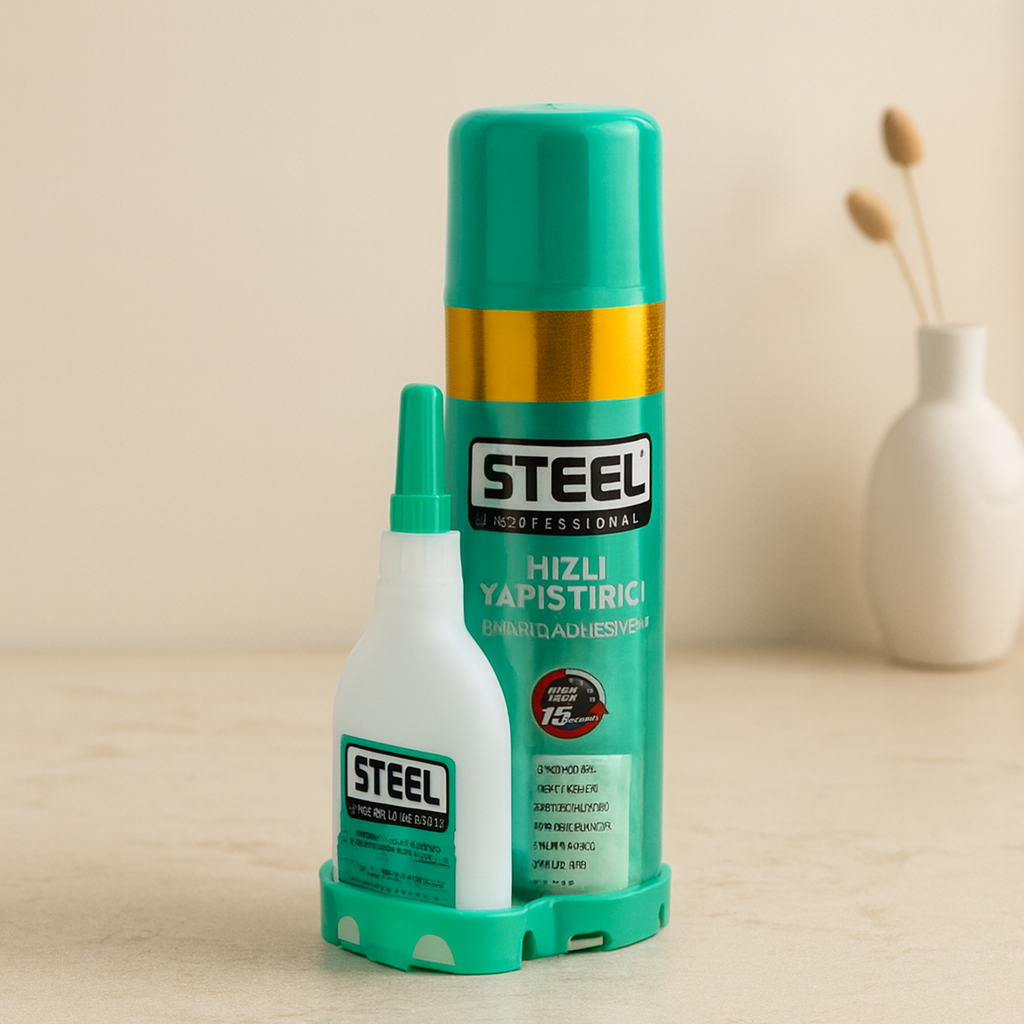 Hızlı Çok Amaçlı Yapıştırıcı 500ml+125gr - MDF/Ahşap/Metal/Plastik/Cam