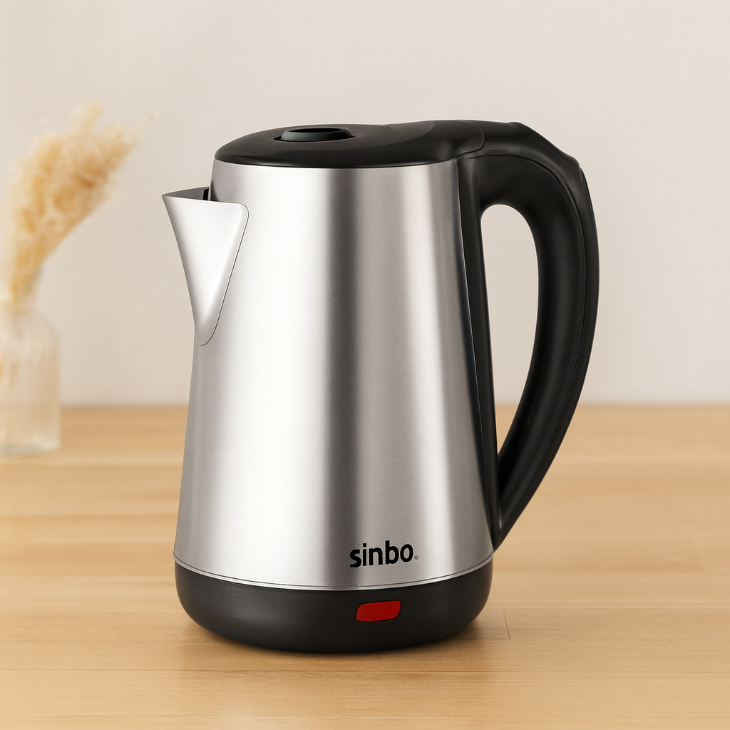 Çelik Kablosuz Su Isıtıcı Kettle 1.8L (360° Döner, Otomatik Kapanma)