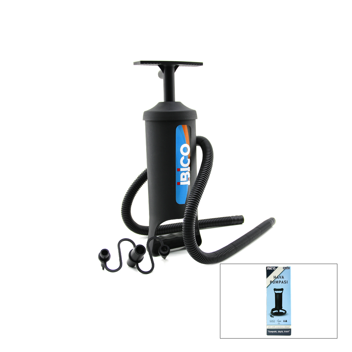 Plastik Havuz Pompası 0.9L — 3 Uçlu, 110 cm Hortum (12 inç)