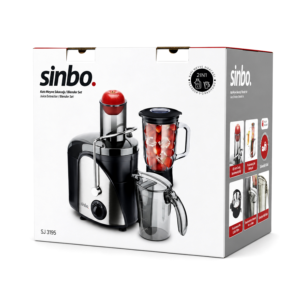 600W Katı Meyve ve Sebze Sıkacağı Blender Seti 1000 ml