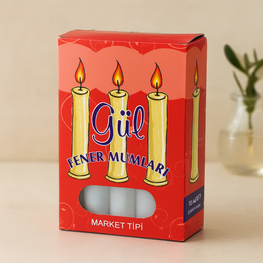 Gül Kokulu Mum 10'lu Paket