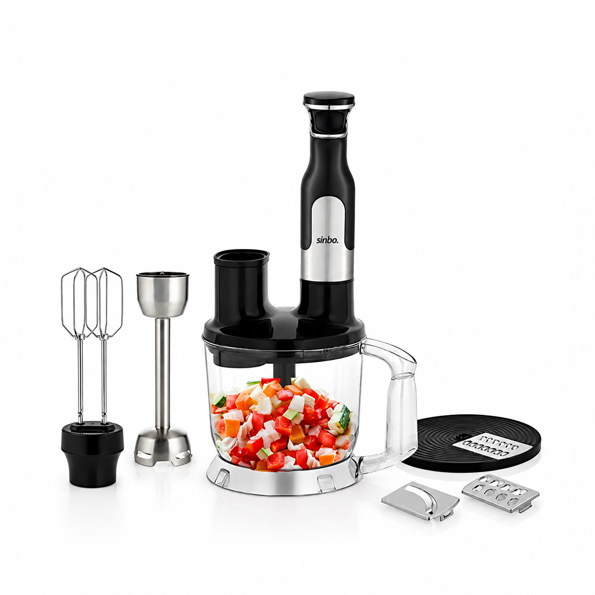 El Multi Blender Seti - 2 Hız, Paslanmaz Çelik Bıçak, 2 L Hazneli