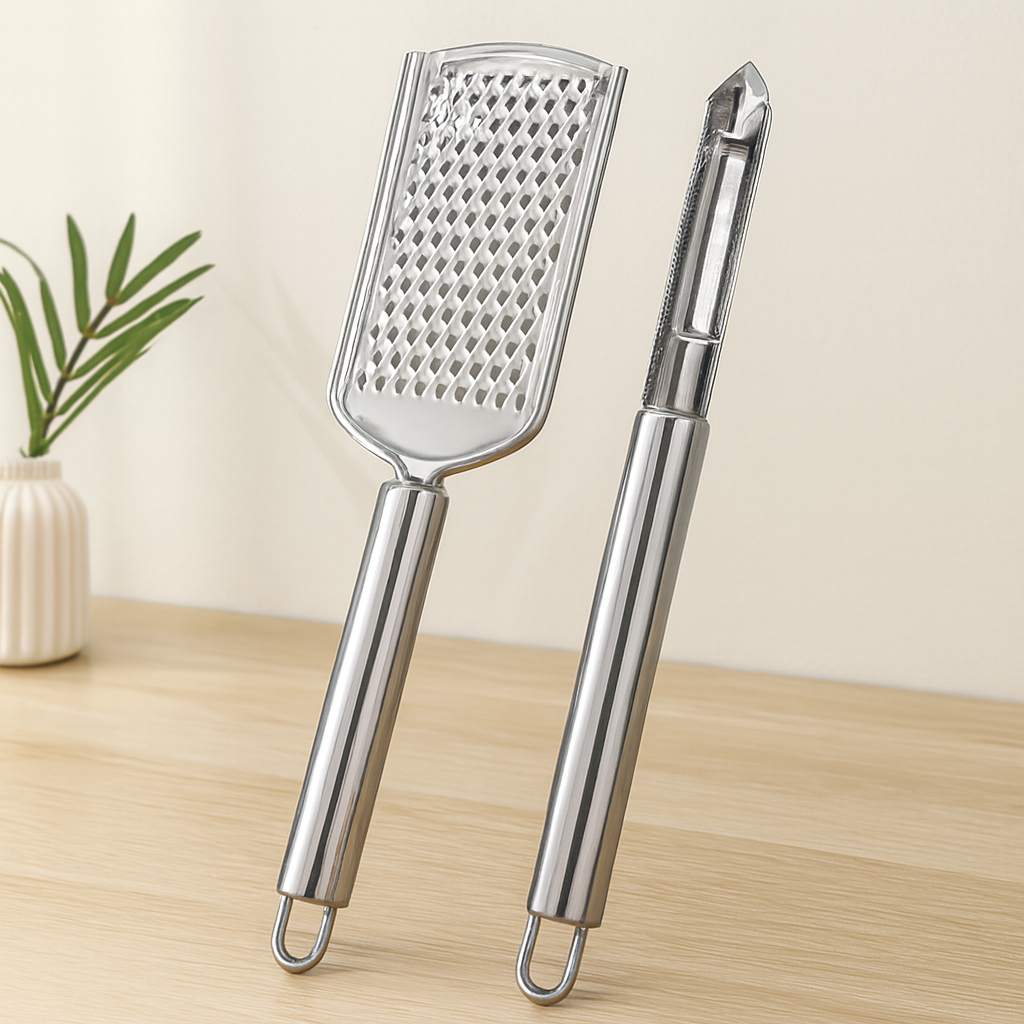 Metal Rende ve 2in1 Soyacak Seti (2 Parça)