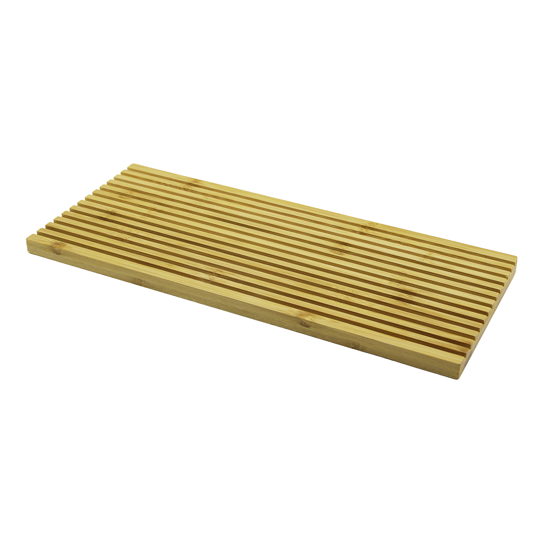 Çift Taraflı Ahşap Bambu Sunum Tepsisi 17x39 cm