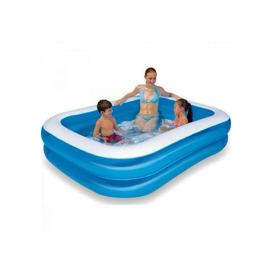 Kare Şişme Aile Havuzu 400 L - 2 Halka (2.11×1.32×0.46 m)