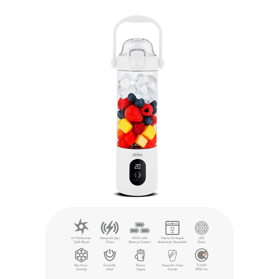 Şarjlı Taşınabilir Smoothie Blender 700 ml