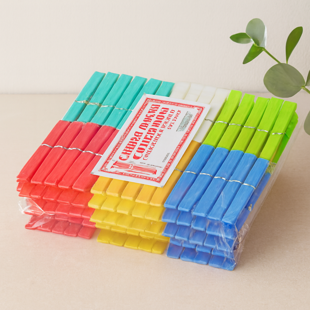 Plastik Çamaşır Mandalı 144'lü (Gökkuşağı)