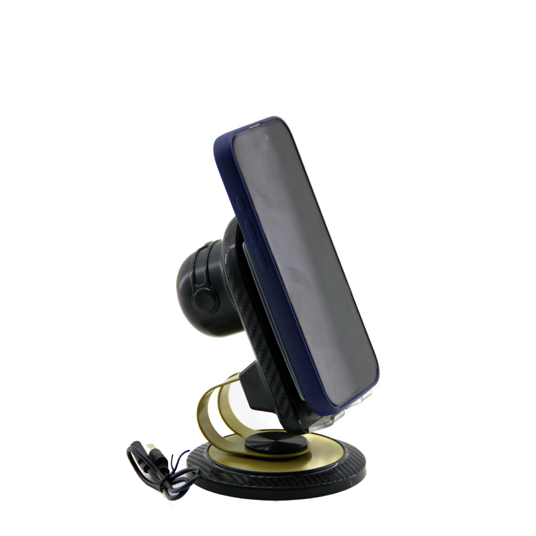 2in1 Bluetooth 5W Hoparlör ve 360° Dönen Masaüstü Telefon Tutucu